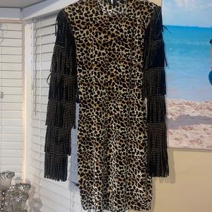 elegant tabby print velvet dress. sensual